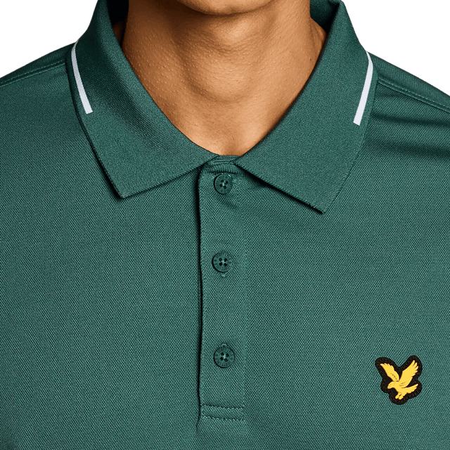 Lyle & Scott Golf 1874 Mediterranea Tipped Tech Polo Shirt - One Golf
