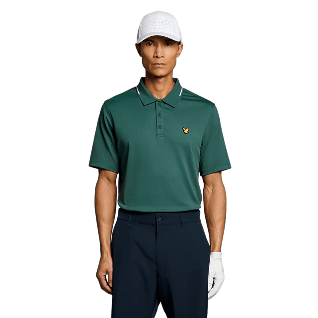 Lyle & Scott Golf 1874 Mediterranea Tipped Tech Polo Shirt - One Golf