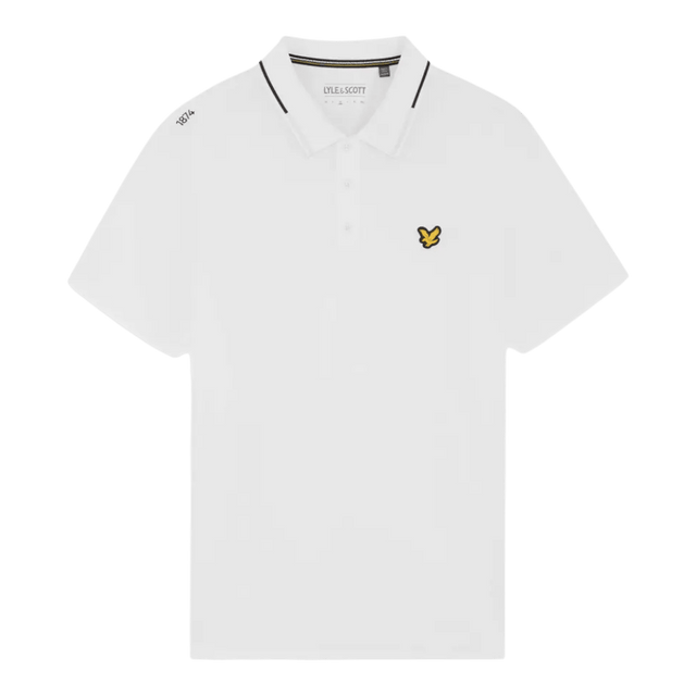 Lyle & Scott Golf 1874 White Tipped Tech Polo Shirt - One Golf