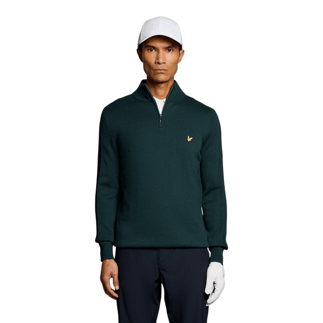 Lyle & Scott Golf Mediterranea Cotton Blend 1/4 Zip Jumper - One Golf