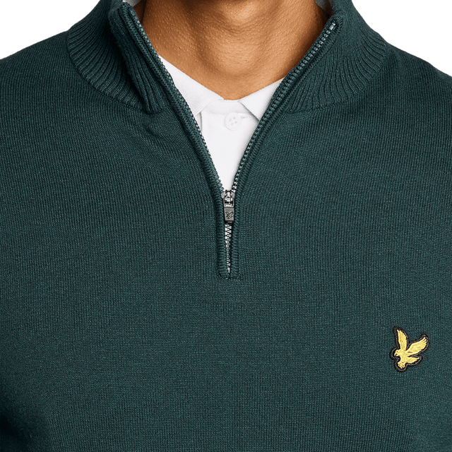 Lyle & Scott Golf Mediterranea Cotton Blend 1/4 Zip Jumper - One Golf