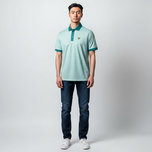 Lyle & Scott Player Mint Green Forest Shirt - One Golf