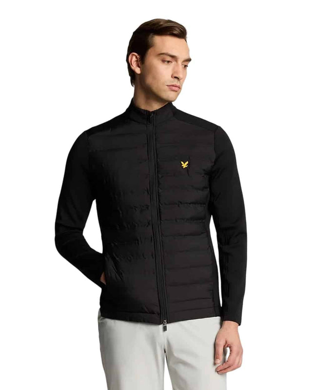 Lyle & Scott Black Hybrid Quilted Full Zip Golf Jacket