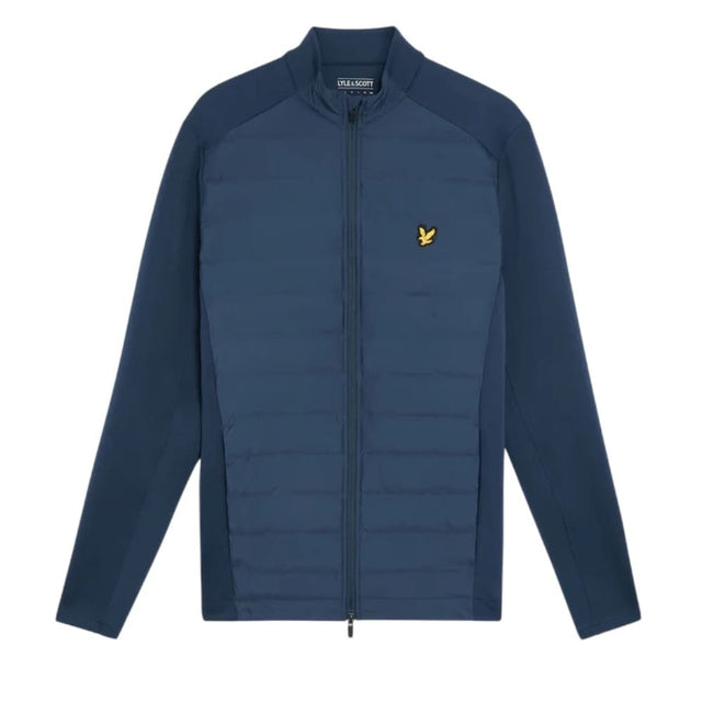 Lyle & Scott Ryder Blue Hybrid Quilted Full Zip Golf Jacket