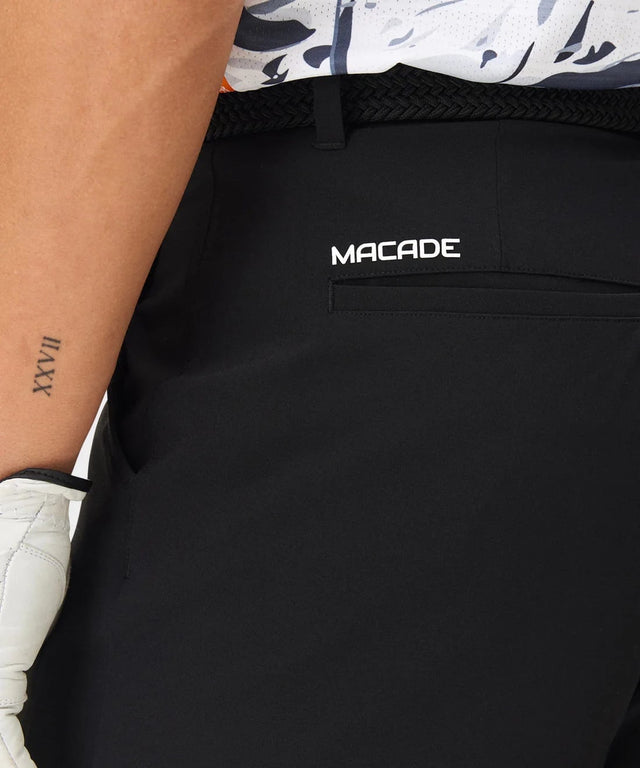 Macade Black Four-Way Stretch Shorts