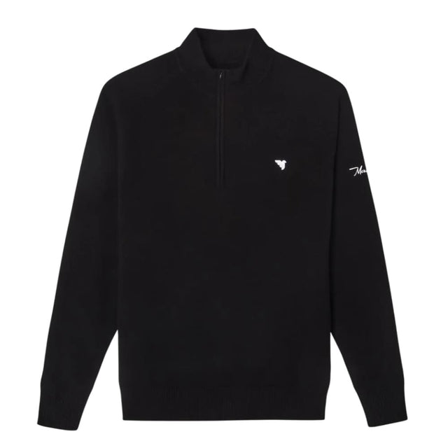 Macade Bridge Black Merino Quarter Zip - One Golf