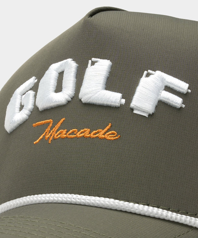 Macade Olive Crossover Rope Snapback