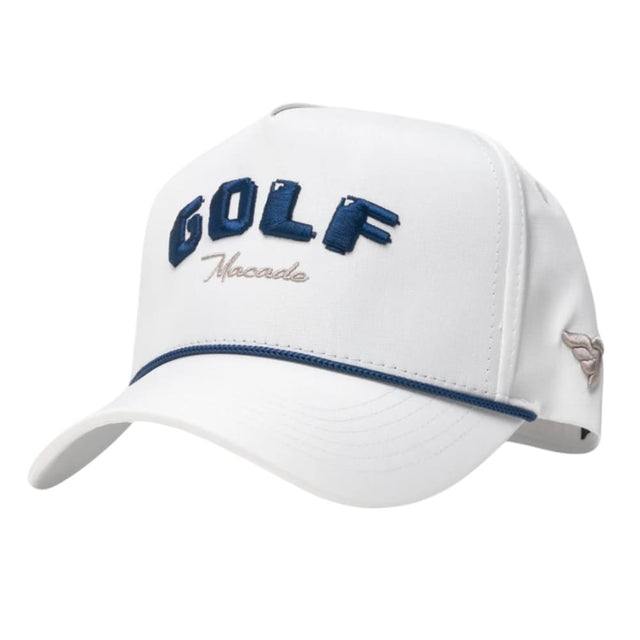 Macade White Crossover Rope Snapback