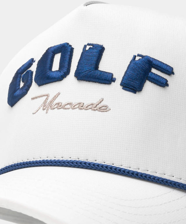 Macade White Crossover Rope Snapback