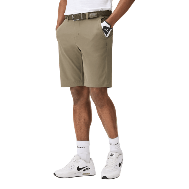 Macade Olive Green Four-Way Stretch Shorts - One Golf