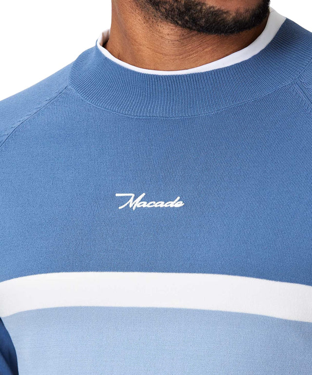 Macade Slate Blue Tech AR Mock Neck