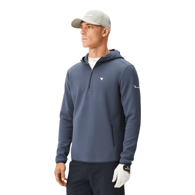 Macade Spruce Blue Therma Zip Hoodie - One Golf