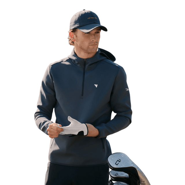 Macade Spruce Blue Therma Zip Hoodie - One Golf