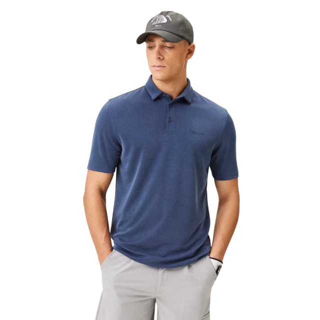 Macade Washed Blue Players Polo - One Golf