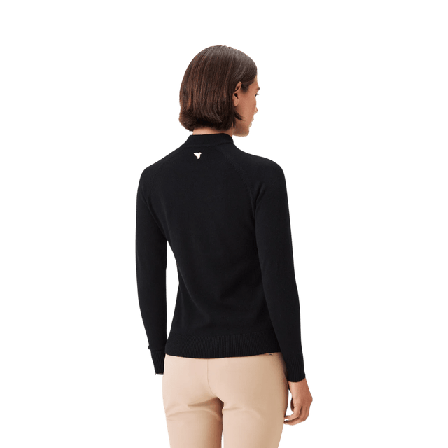 Macade Women's Bridge Merino Black Quarter Zip - One Golf