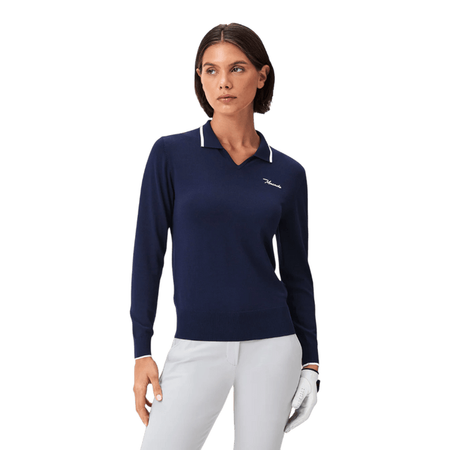 Macade Women's Ella Dark Bue Knit Top - One Golf