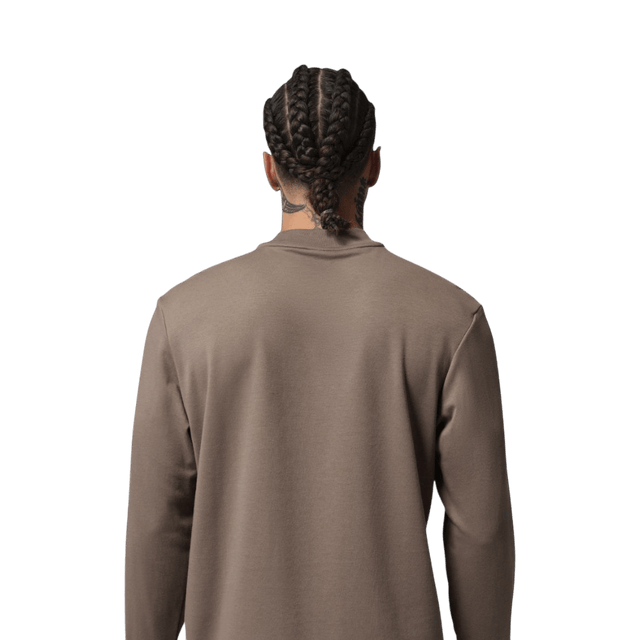 Men's Jordan Sport Longsleeve Olive/Grey Mock Top - One Golf
