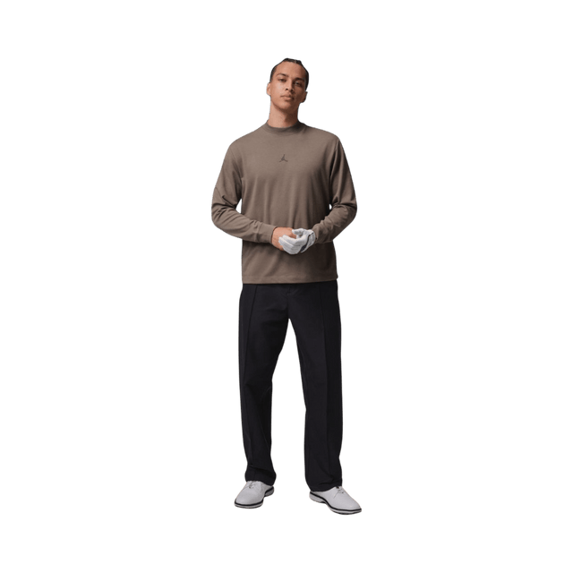 Men's Jordan Sport Longsleeve Olive/Grey Mock Top - One Golf