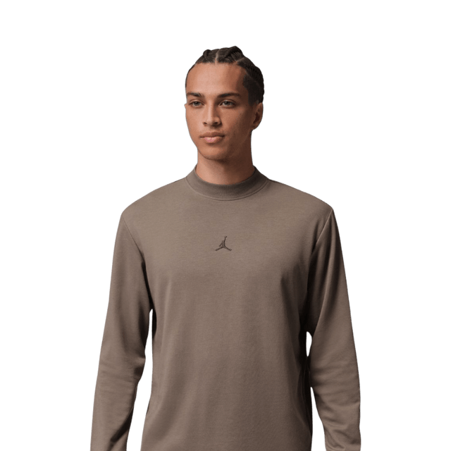 Men's Jordan Sport Longsleeve Olive/Grey Mock Top - One Golf