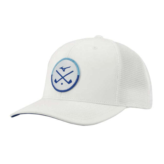 Mizuno Crossed Clubs Mesh White Cap - One Golf