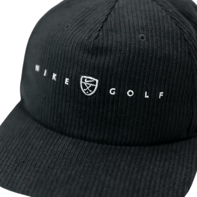 Nike Fairway Fresh Golf Corduroy Black Cap - One Golf