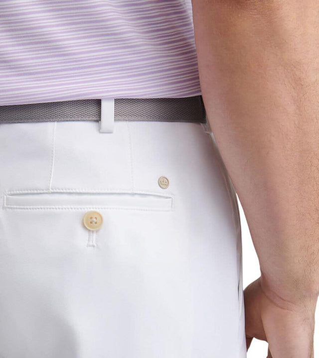 Peter Millar Salem Performance White Shorts - One Golf