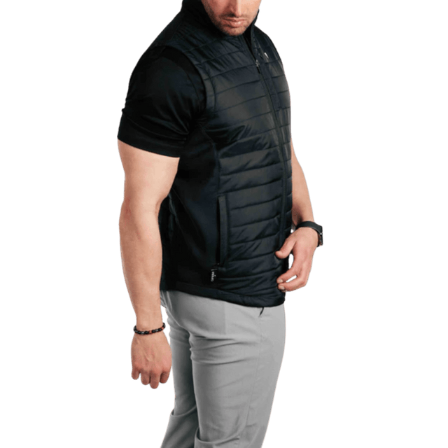 Primo Black Puff Vest Jacket - One Golf