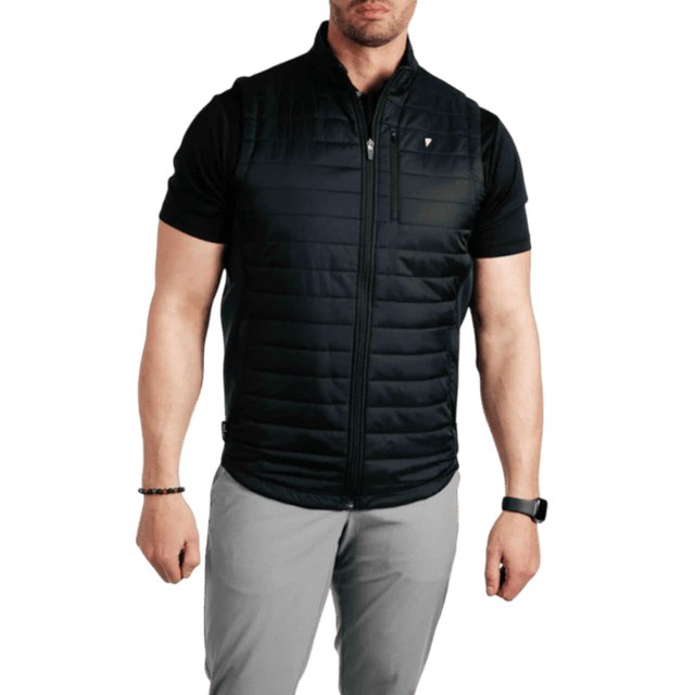 Primo Black Puff Vest Jacket - One Golf