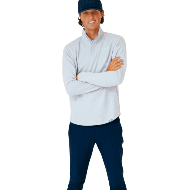 Primo & GH Light Gray Waffle Quarter Zip - One Golf