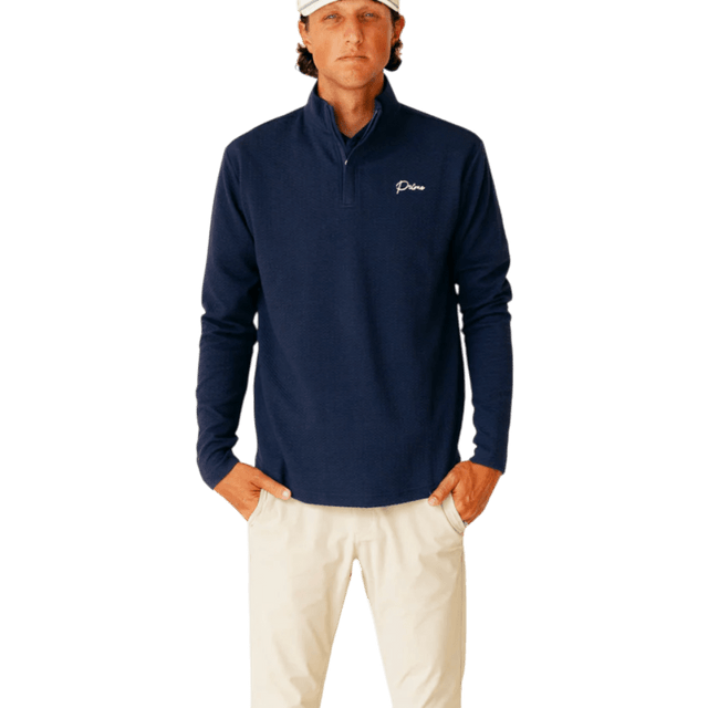 Primo & GH Navy Waffle Quarter Zip - One Golf