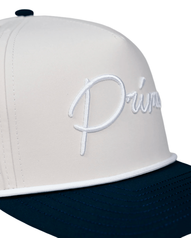Primo & Grant Cream/Navy Rope Cursive Cap - One Golf