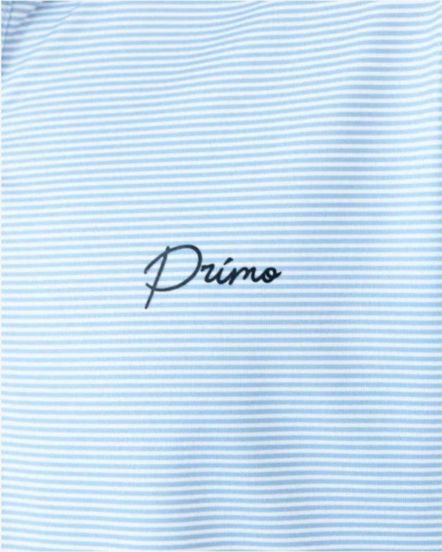 Primo & Grant Horvat Light Blue Micro Stripes Blade Polo - One Golf