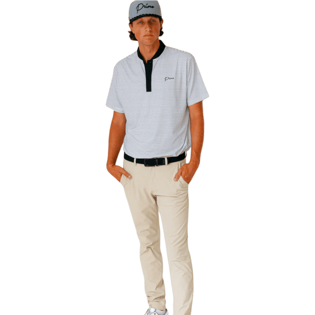 Primo & Grant Horvat White/Black Stripes Blade Polo - One Golf
