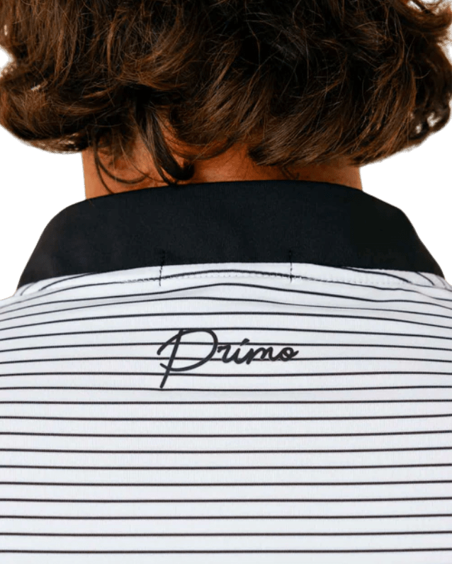 Primo & Grant Horvat White/Black Stripes Blade Polo - One Golf
