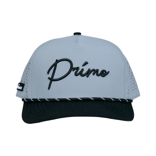 Primo & Grant Light Gray/Black Rope Cursive Cap - One Golf
