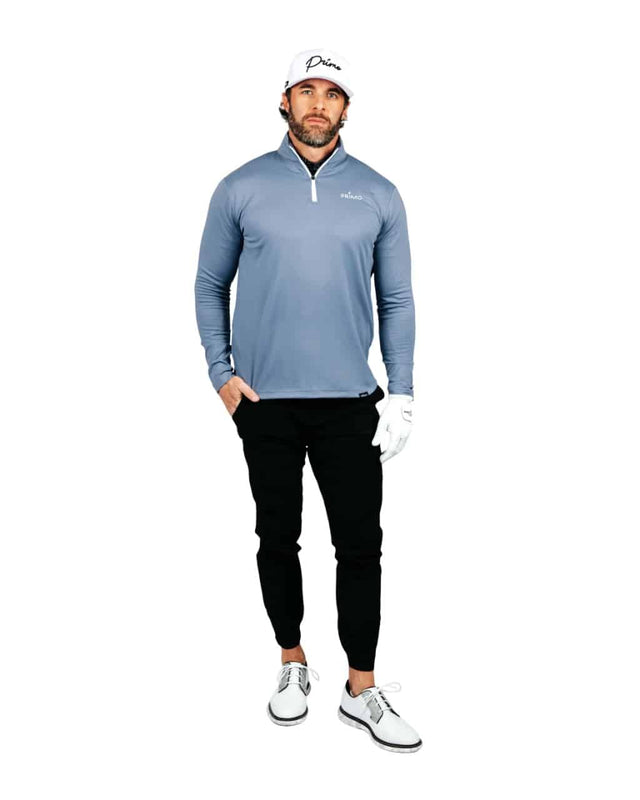 Primo Men's Dusty Blue Quarter Zip - One Golf