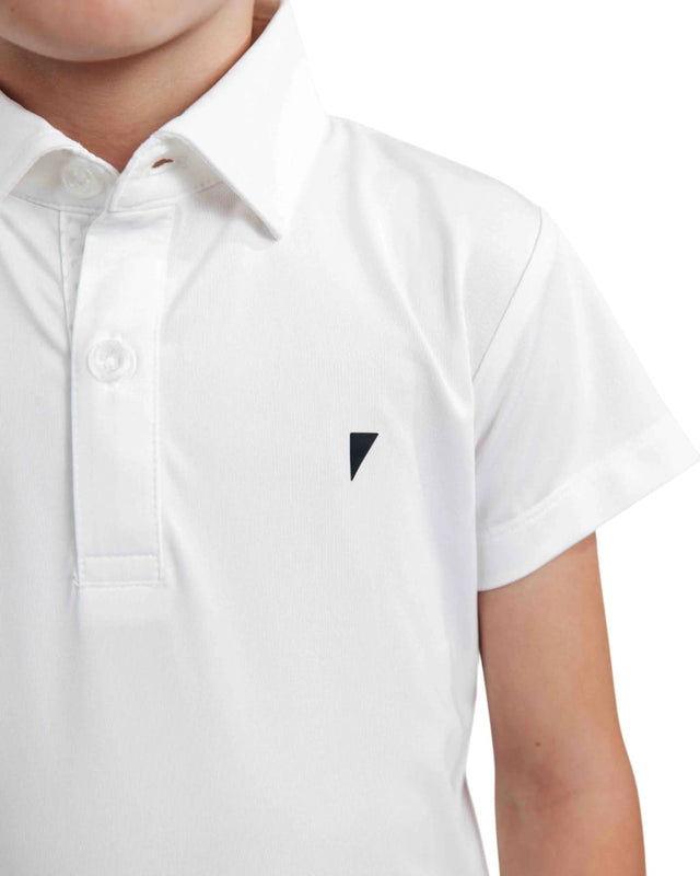 Primo Youth Boy's White Classic Polo