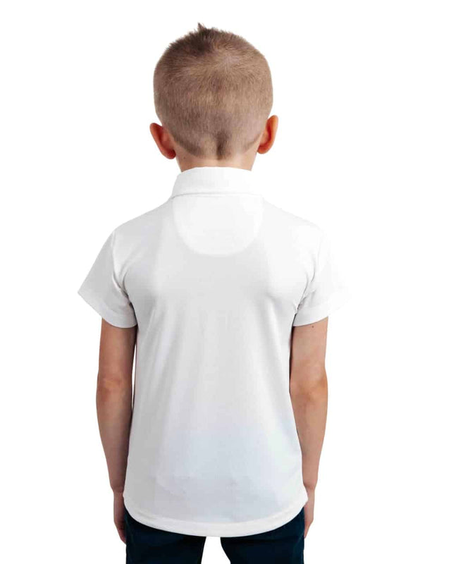 Primo Youth Boy's White Classic Polo