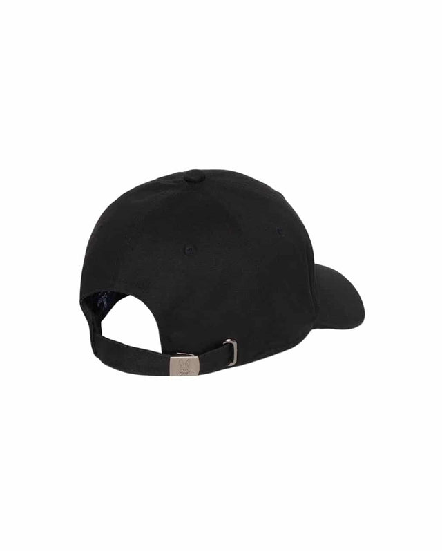 Psycho Bunny Classic Baseball Black Cap - One Golf