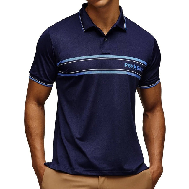 Psycho Bunny Ives Evening Blue Sport Polo - One Golf
