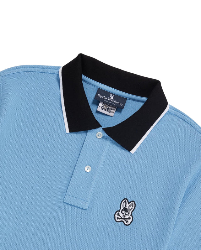 Psycho Bunny Men's Serge Pique Fashion Montana Sky Polo