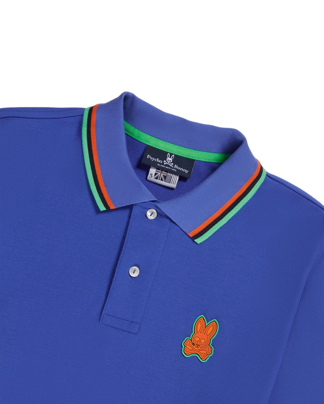 Psycho Bunny Men's Banks Pique Fashion Dazzling Blue Polo