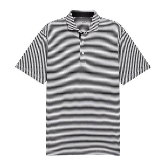Puma Isle Pique Black/White Glow Polo - One Golf