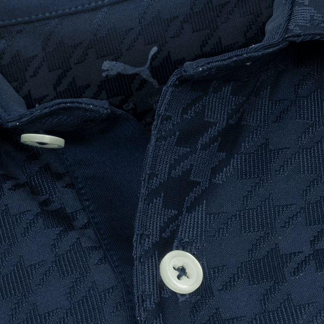 Puma MATTR Houndstooth Deep Navy Polo - One Golf