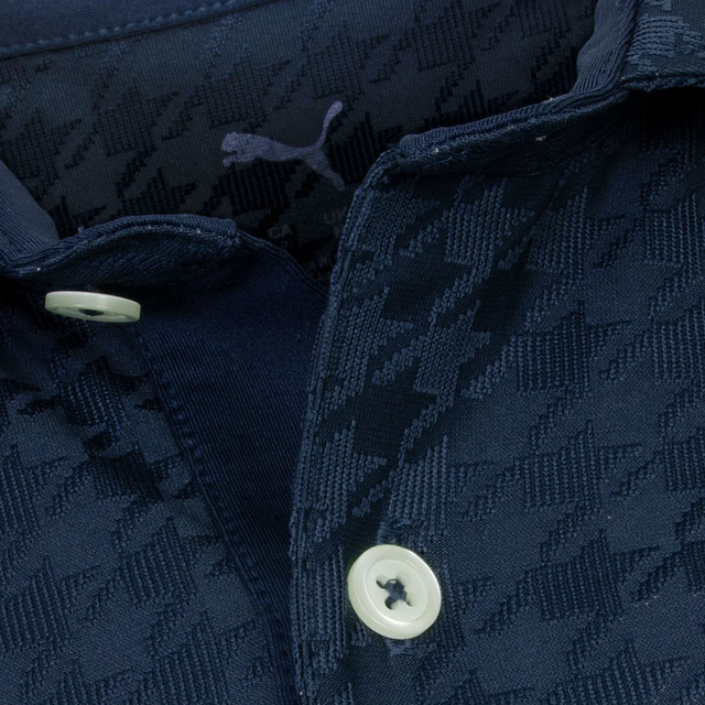 Puma MATTR Houndstooth Deep Navy Polo
