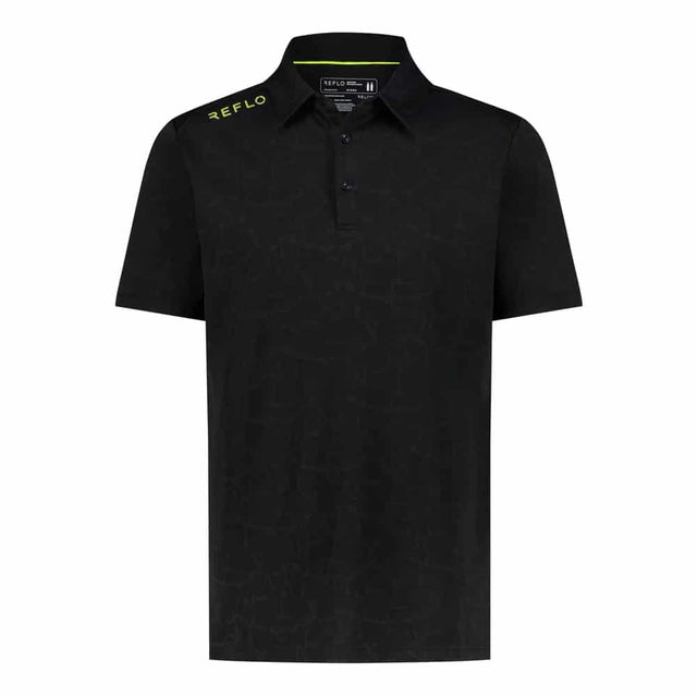 Reflo Yamuna Short Sleeve Black Polo - One Golf