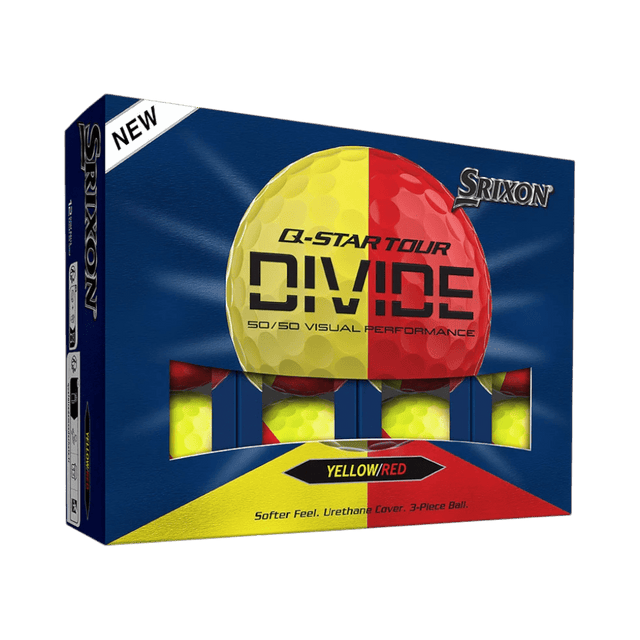 Srixon Q - Star Tour Divide Yellow/Red Golf Balls - One Golf