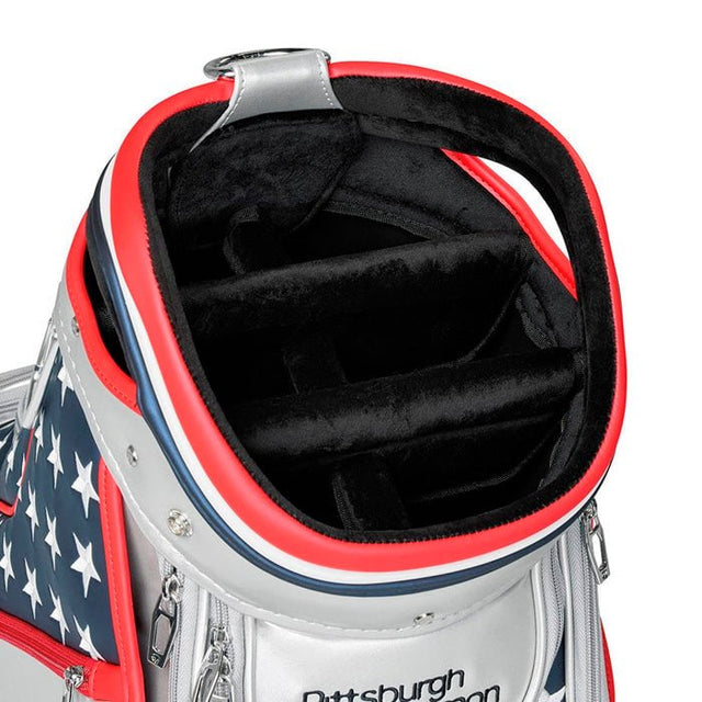 TaylorMade 25 Heritage Silver/Navy Staff Bag - One Golf