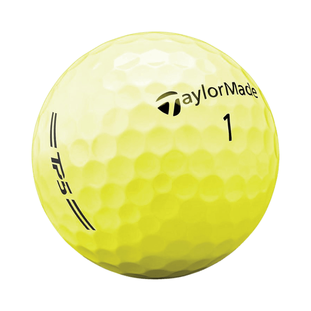 TaylorMade TP5 Hi-Vis Yellow Golf Balls - One Golf