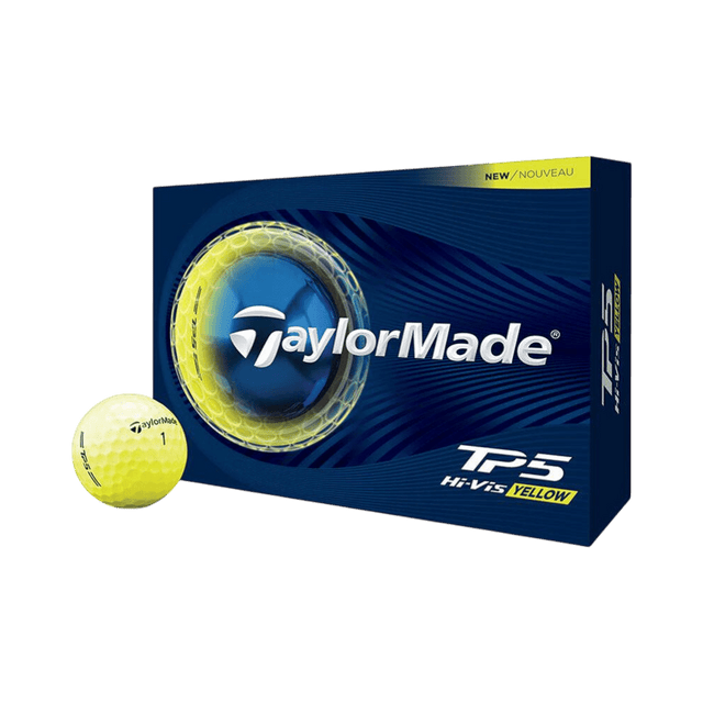 TaylorMade TP5 Hi-Vis Yellow Golf Balls - One Golf